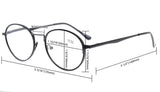 UV Protection,Anti Blue Rays,Reduce Eyestrain,Round Computer Reading Glasses