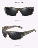 Polarized Sunglasses Men Camouflage Wrap Around Sport Frame Fishing Hunting Boating