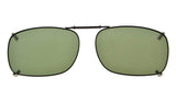 Metal Frame Rim Polarized Lens Clip On Sunglasses 2x1 7/16