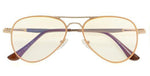 UV Protection,Anti Blue Rays,Reduce Eyestrain,Pilot Style Computer Reading Glasses