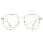 Aviator Irregular Metal Eyeglasses Non-prescription with Blue Light Blocking Lens