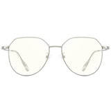 Aviator Irregular Metal Eyeglasses Non-prescription with Blue Light Blocking Lens