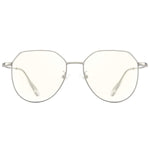 Aviator Irregular Metal Eyeglasses Non-prescription with Blue Light Blocking Lens