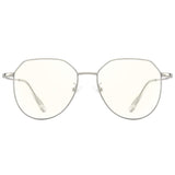 Aviator Irregular Metal Eyeglasses Non-prescription with Blue Light Blocking Lens