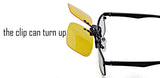 Night Vision Polarized Clip-on Flip up Metal Clip Sunglasses Driving Fishing