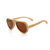 Womens Aviator Sunglasses Polarized Men Handmade Bamboo Sun Shades With Bamboo Case