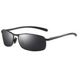 Rectangular Polarized Sunglasses Al-Mg Alloy Temple Spring Hinge UV400