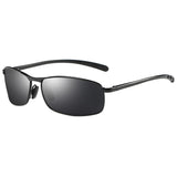 Rectangular Polarized Sunglasses Al-Mg Alloy Temple Spring Hinge UV400