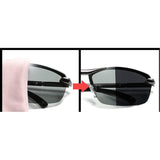 /Polarized Photochromic Lens Semi Frame Photosensitive Sunglasses for Men