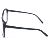 Oversized Square Horn Rimmed Eyeglasses Classic Vintage Inspired Geek Clear Lens