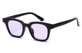 Inspired Square Sunglasses With Rivets Tinted Lens UV400