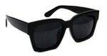 - Square Flat Top Sunglasses Oversize Thick Retro Designer Frame