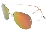 Rimless Titanium Frame Polarized Sunglasses