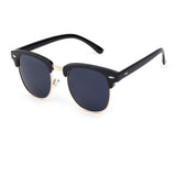 Classic Half Frame Polarized Semi-Rimless Rimmed Sunglasses polarizd sunglasses for women and men g15 glass lens