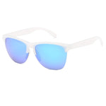 Unisex Semi Rimless Sunglasses Polarized Color Mirror Retro Glasses