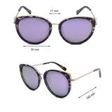Polarized Sunglasses for Women Semi Rimless Sunglasses/Cat Eye Sunglasses/Retro Round Sunglasses UV Protection Eyewear
