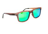 Polarized Exotic Wood Striped Ebony, Maple, and Zebra Wood Sunglasses for Men and Women