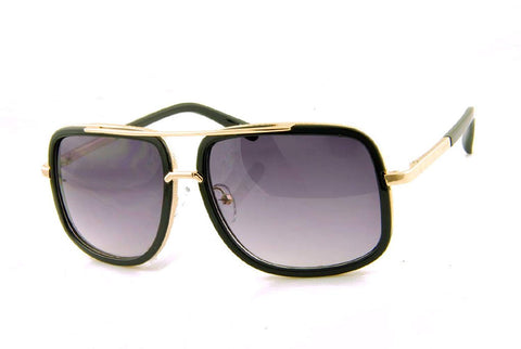 - Large Retro Aviator Sunglasses One Designer Mach Metal Square Frames