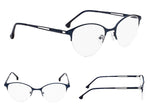 4-Pack Half-Rim Cat-eye Style Reading Glasses with Spring Hinges