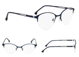 4-Pack Half-Rim Cat-eye Style Reading Glasses with Spring Hinges