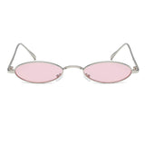Small Oval Vintage Sunglasses Slender Candy Colors Lens Retro Steampunk Shades