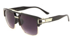 2 pack Extra Large Aviator Shield Sunglasses Mens Fashion Designer Flat Top