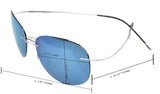 Rimless Titanium Frame Polarized Sunglasses
