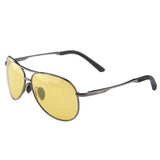Day Night Vision Sunglasses Glasses Anti-glare Driving Eyewear Polarized Lens Unbreakable Frame Metal Driver Glasses