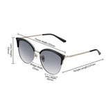 Semi Rimless Classic Polarized Sunglasses for Women Metal&TR90 Frame JE015