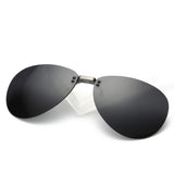 Clip-On Sunglasses Polarized Aviator Al-Mg Rimless Lens For Prescription Glasses