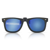 Clip-on Sunglasses Unisex Polarized Frameless Lens Flip Up Clip on Sunglasses Eyeglass,1-Piece clip on glasses