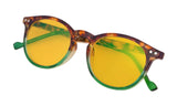Quality Blue Light Blocking Glasses With Retro Oval Round Frame 0.0 Magnification - Digital Eye Strain Protection