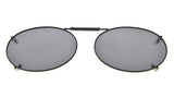 Metal Frame Rim Polarized Lens Clip On Sunglasses 2x1 5/16