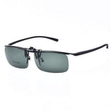 Pure Titanium Glasses Frame For Men Sport Eyeglasses With Polarized Driving Clip-on