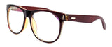 Men's Wooden Vintage Oversized Glasses Frame Clear Lens Eyeglasses 55-19-140