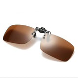 2PCS Polarized Day Night Vision Flip-up Clip-on Lens Driving Glasses Sunglasses