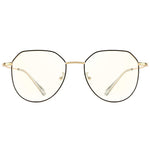 Aviator Irregular Metal Eyeglasses Non-prescription with Blue Light Blocking Lens