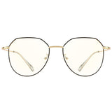 Aviator Irregular Metal Eyeglasses Non-prescription with Blue Light Blocking Lens
