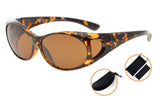 Retro Style Polarized Fitover Sunglasses for Prescription Glasses