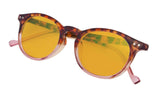 Quality Blue Light Blocking Glasses With Retro Oval Round Frame 0.0 Magnification - Digital Eye Strain Protection