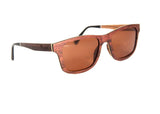 Polarized Exotic Wood Striped Ebony, Maple, and Zebra Wood Sunglasses for Men and Women