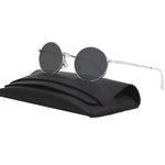 90's Vintage Small Oval Sunglasses Tinted Lens Tiny Metal Shades For Men Women 87156