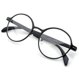 Oval Round Circle Eye Glasses Large Oversized Metal Frame Clear Lens