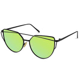 Sunglasses for Men,Metal Frame Polarized Oversized Cateyes Sunglasses