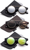 Classic Small Retro Steampunk Circle Flip Up Glasses/Sunglasses Cool Retro New Model
