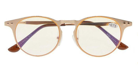 UV Protection,Anti Blue Rays,Reduce Eyestrain,Round Computer Reading Glasses