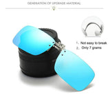 Polarized Clip-on Flip up Metal Clip Sunglasses Lens Glasses Outdoor Driving