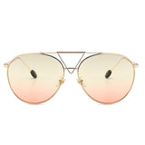 Sunglasses for Men Women Aviator Metal Mirror UV 400 Lens Protection