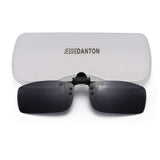 Polarized Clip-on Flip Up Metal Clip Rimless Sunglasses for Prescription Glasses