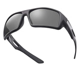 Sports Polarized Sunglasses with UV Protection Full Frame Goggles Black